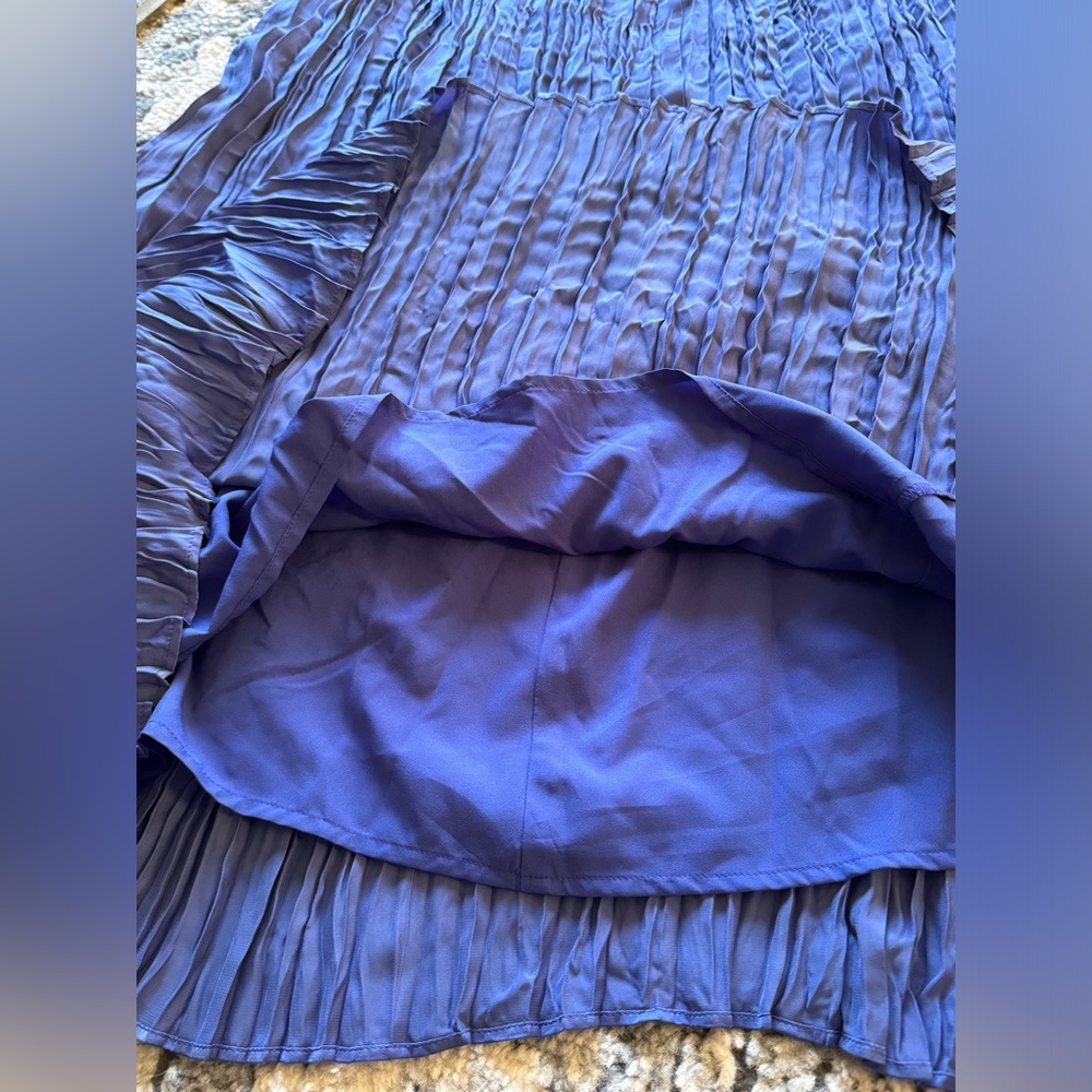 NWT Banana Republic Pleated midi Dress periwinkle blue small S sleeveless - Picture 7 of 9